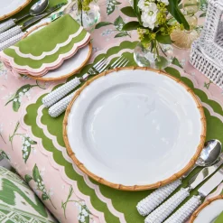 Nancy Bamboo Dinner & Starter Plates (Set Of 8)|Mrs. Alice Online