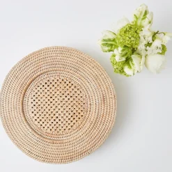 Natural Rattan Charger Plates (Set Of 4)|Mrs. Alice Hot