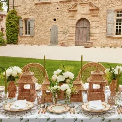 Natural Rattan Pagoda Decoration Set|Mrs. Alice Clearance