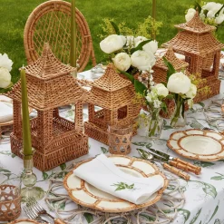 Natural Rattan Pagoda Decoration Set|Mrs. Alice Clearance