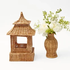 Natural Rattan Pagoda Decoration Set|Mrs. Alice Clearance