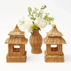 Natural Rattan Pagoda Decoration Set|Mrs. Alice Online