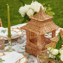 Natural Rattan Pagoda Decoration Set|Mrs. Alice Online