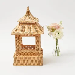 Natural Rattan Pagoda Lantern|Mrs. Alice Discount