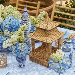 Natural Rattan Pagoda Lantern|Mrs. Alice