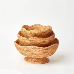 Natural Rattan Scalloped Bowl (Small)|Mrs. Alice Sale