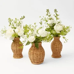 Natural Rattan Vase (Set Of 3)|Mrs. Alice Outlet