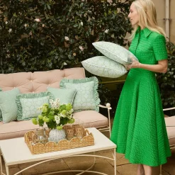 Natural Scalloped Rattan Tray|Mrs. Alice Hot