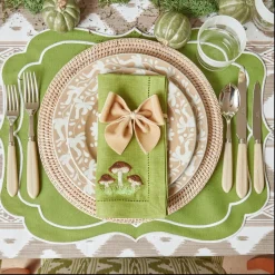 Oat Velvet Napkin Bows (Set Of 4)|Mrs. Alice Clearance