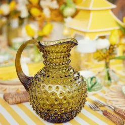 Olive Green Hobnail Jug|Mrs. Alice New