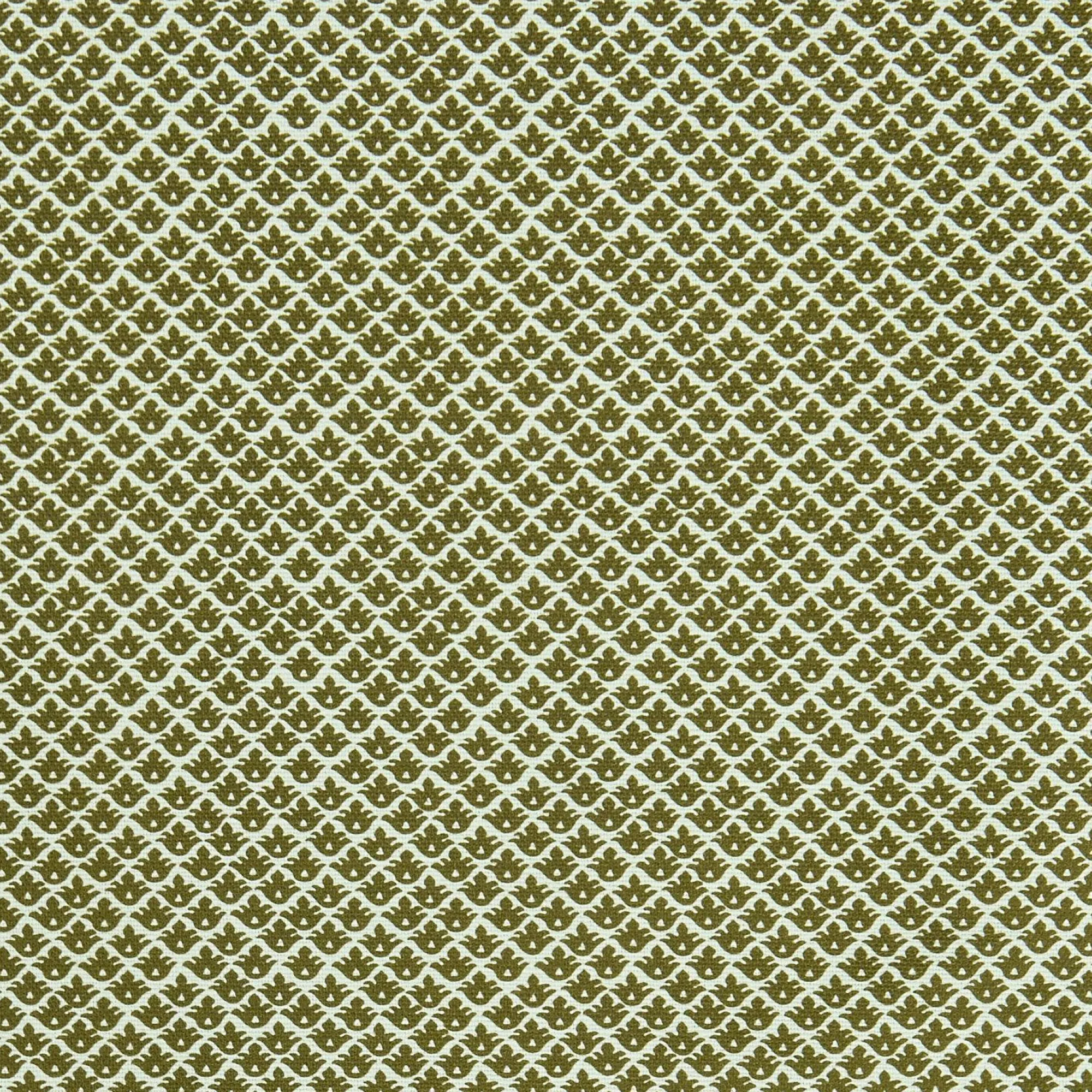 Olive Green Lotus Flower Fabric|Mrs. Alice Online