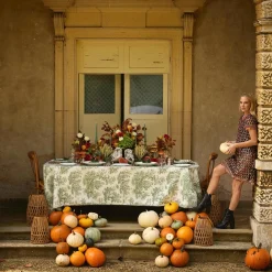 Olive Rim Swirl Glassware Set|Mrs. Alice Best