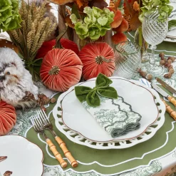 Olive Rim Swirl Glassware Set|Mrs. Alice Best