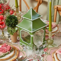 Olive Rim Swirl Glassware Set|Mrs. Alice Online