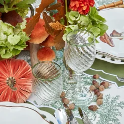 Olive Rim Swirl Wine Glasses (Set Of 4)|Mrs. Alice New