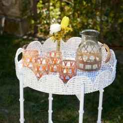 Orange Raffia Water Glasses (Set Of 6)|Mrs. Alice Clearance