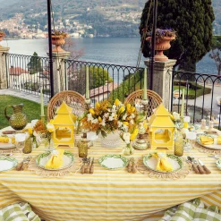 Passalacqua Yellow Stripe Tablecloth|Mrs. Alice Best