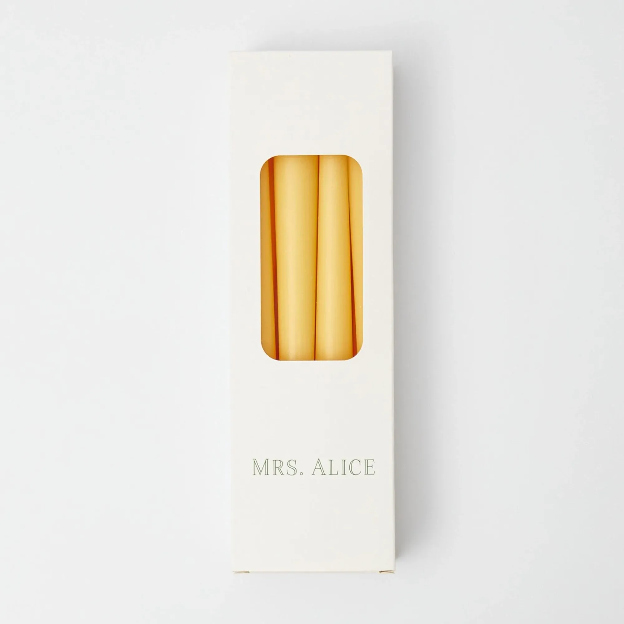 Pastel Yellow Candles (Set Of 8)|Mrs. Alice Clearance