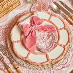 Personalised Dusty Pink Napkin Bow|Mrs. Alice Clearance