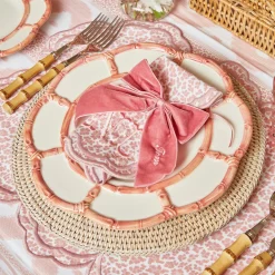 Personalised Dusty Pink Napkin Bow|Mrs. Alice Clearance