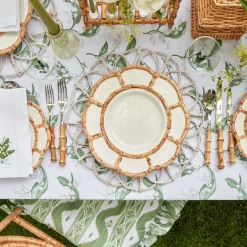 Petal Bamboo Ceramic Dinner Plate|Mrs. Alice