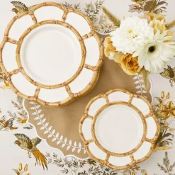 Petal Bamboo Ceramic Dinner Plate|Mrs. Alice