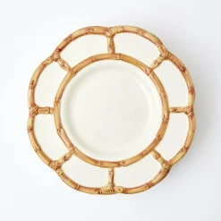 Petal Bamboo Ceramic Dinner & Starter Plates (Set Of 8)|Mrs. Alice Best