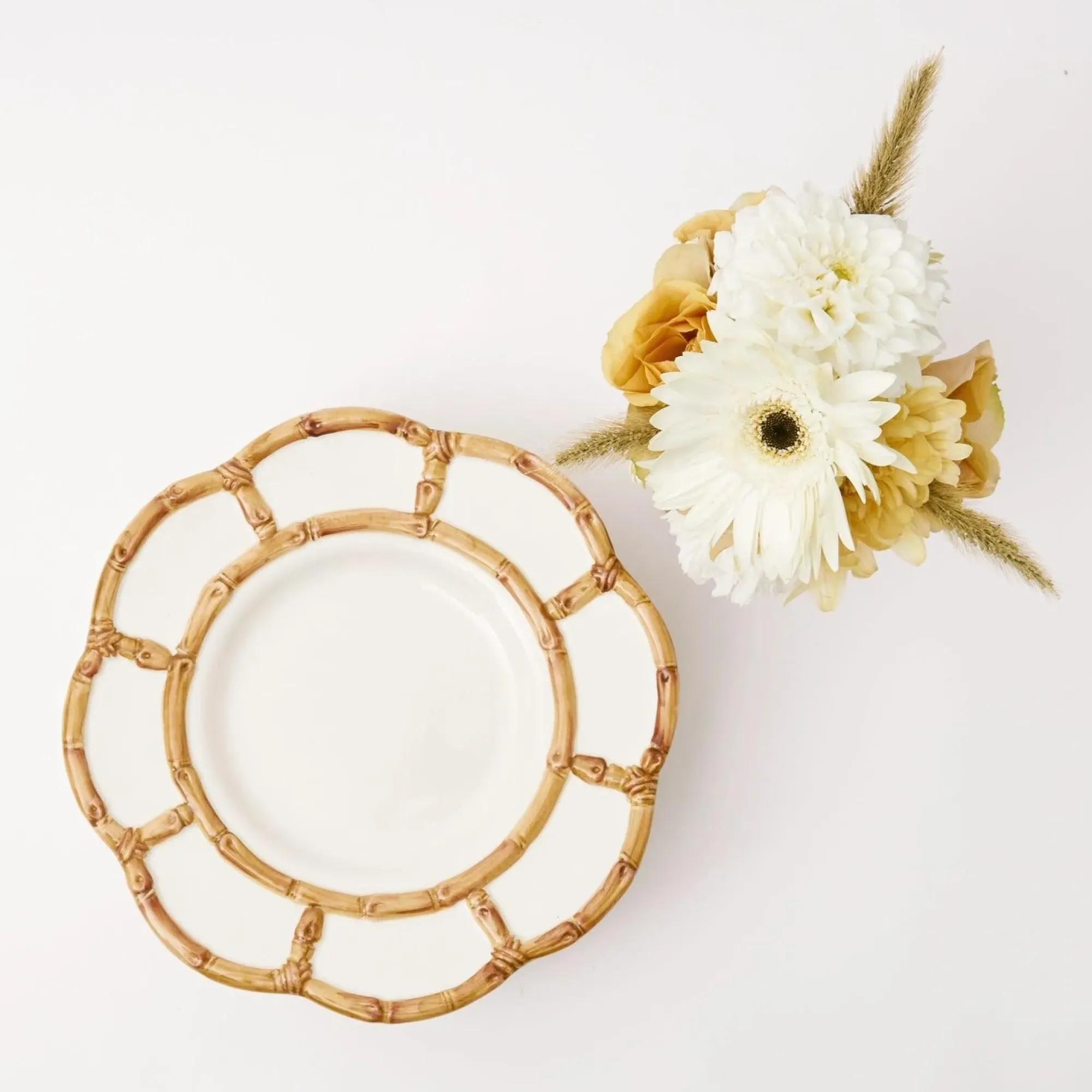 Petal Bamboo Ceramic Dinner Plate|Mrs. Alice Best