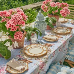 Petal Bamboo Ceramic Dinner Plate (Set Of 4)|Mrs. Alice