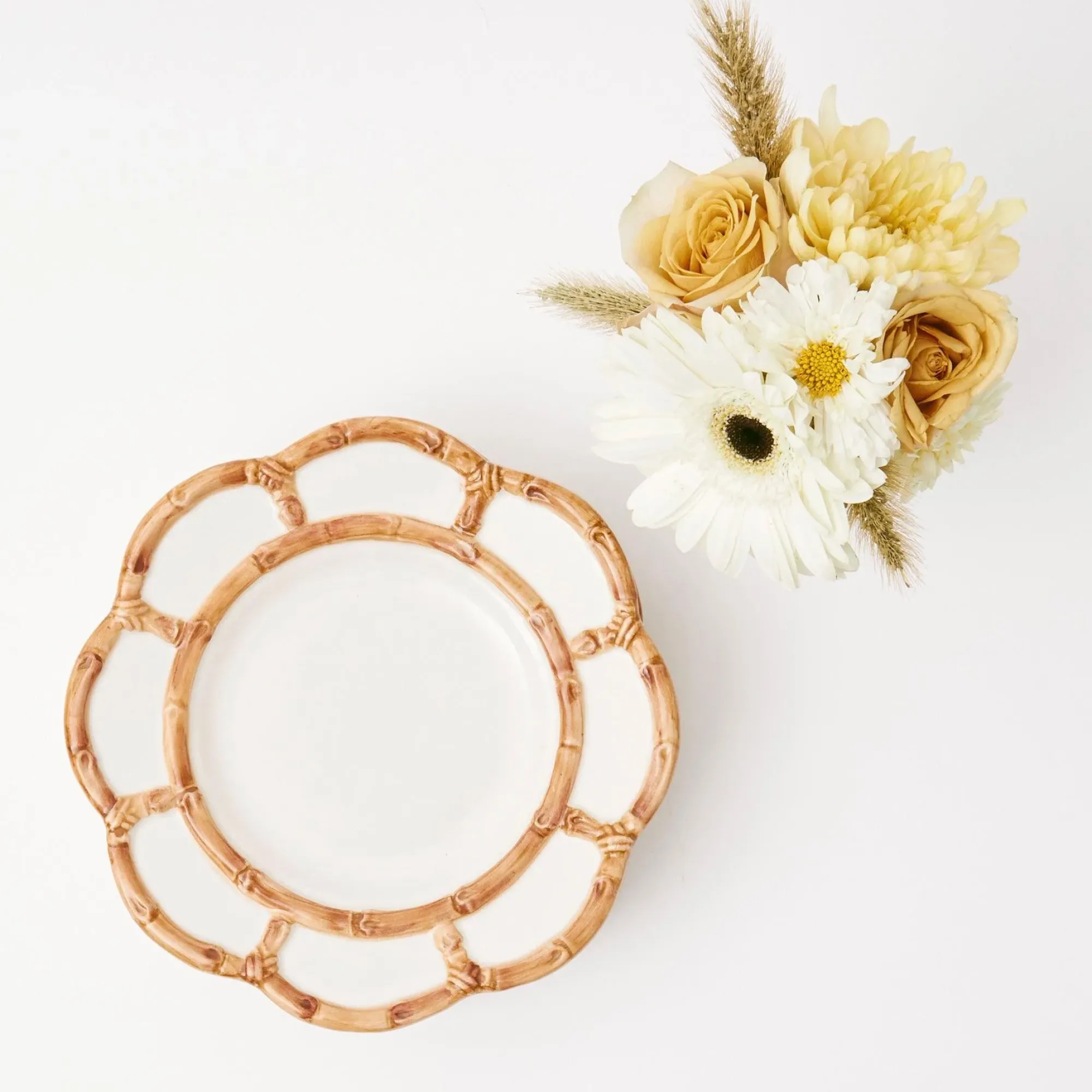 Petal Bamboo Ceramic Starter Plate|Mrs. Alice Best