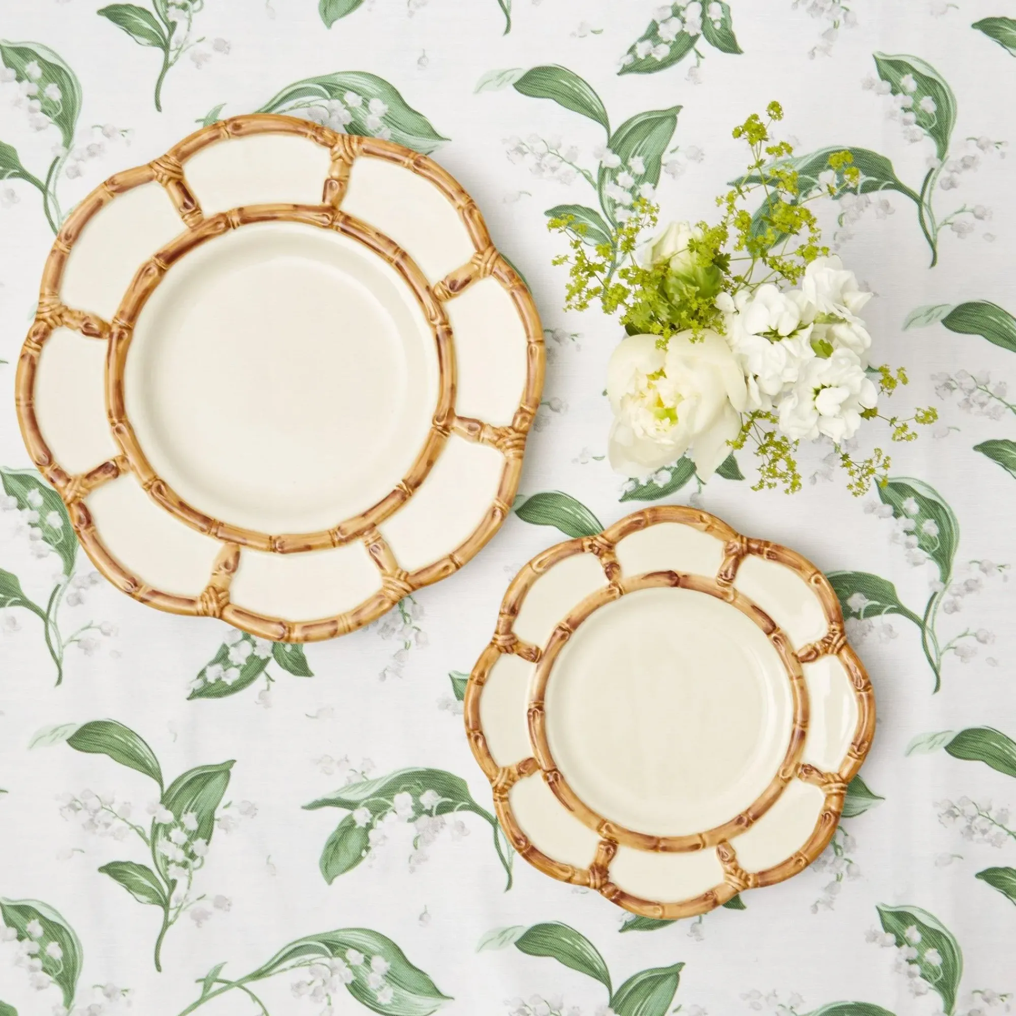 Petal Bamboo Ceramic Starter Plate|Mrs. Alice Best
