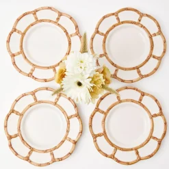 Petal Bamboo Starter Plate (Set Of 4)|Mrs. Alice Best