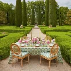 Pink & Green Pagoda Napkins (Set Of 4)|Mrs. Alice