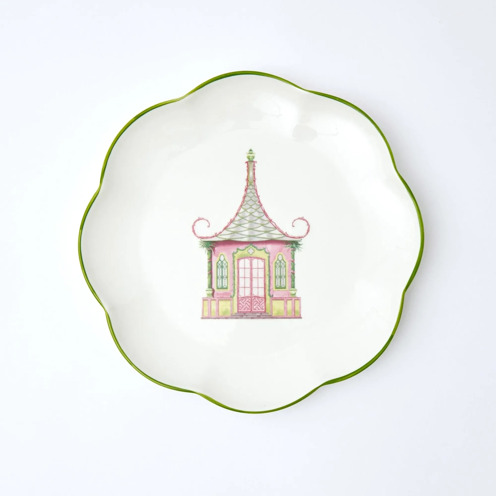 Pink & Green Pagoda Starter Plate (Set Of 4)|Mrs. Alice Outlet