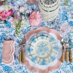 Pink Applique Placemats & Napkins (Set Of 4)|Mrs. Alice Best