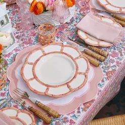 Pink Applique Placemats (Set Of 4)|Mrs. Alice Discount