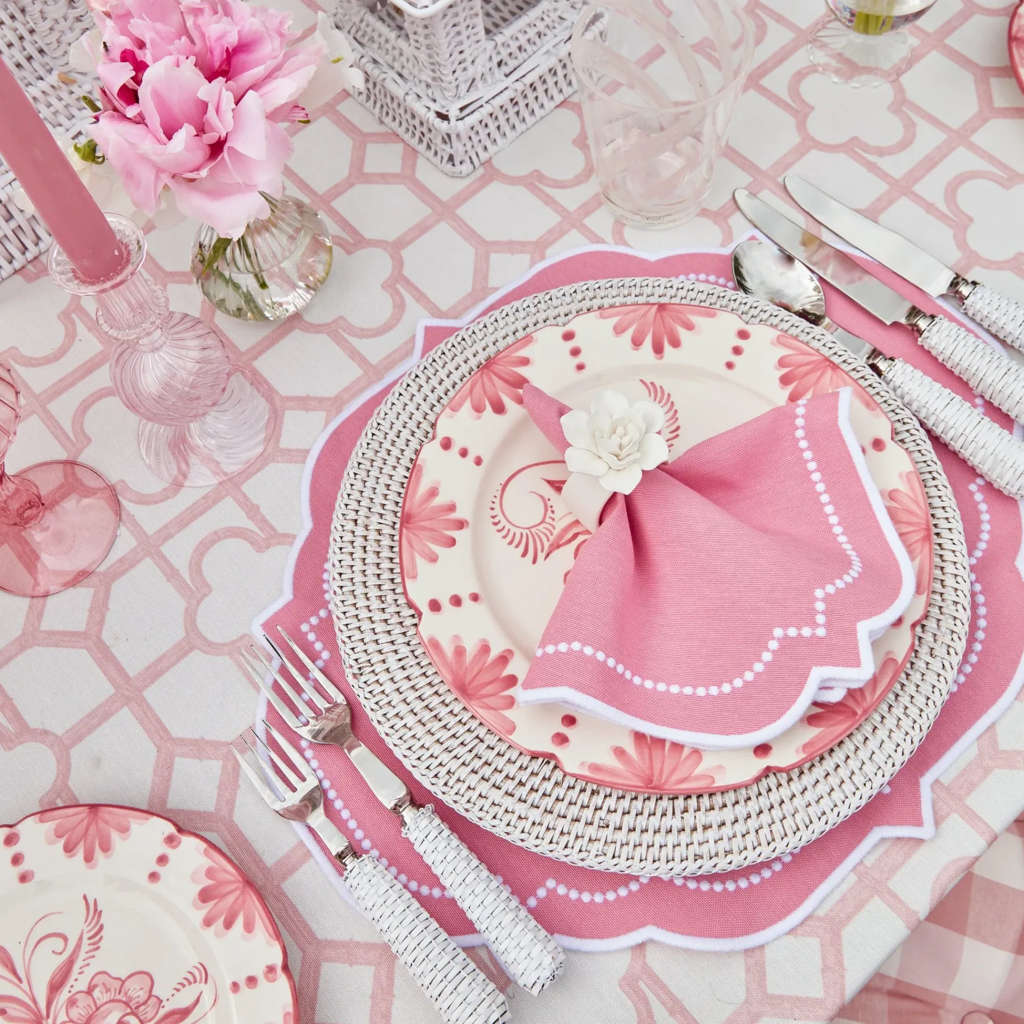 Pink Bamboo & Amelie Linen Set|Mrs. Alice Outlet