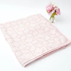 Pink Bamboo Trellis Tablecloth|Mrs. Alice