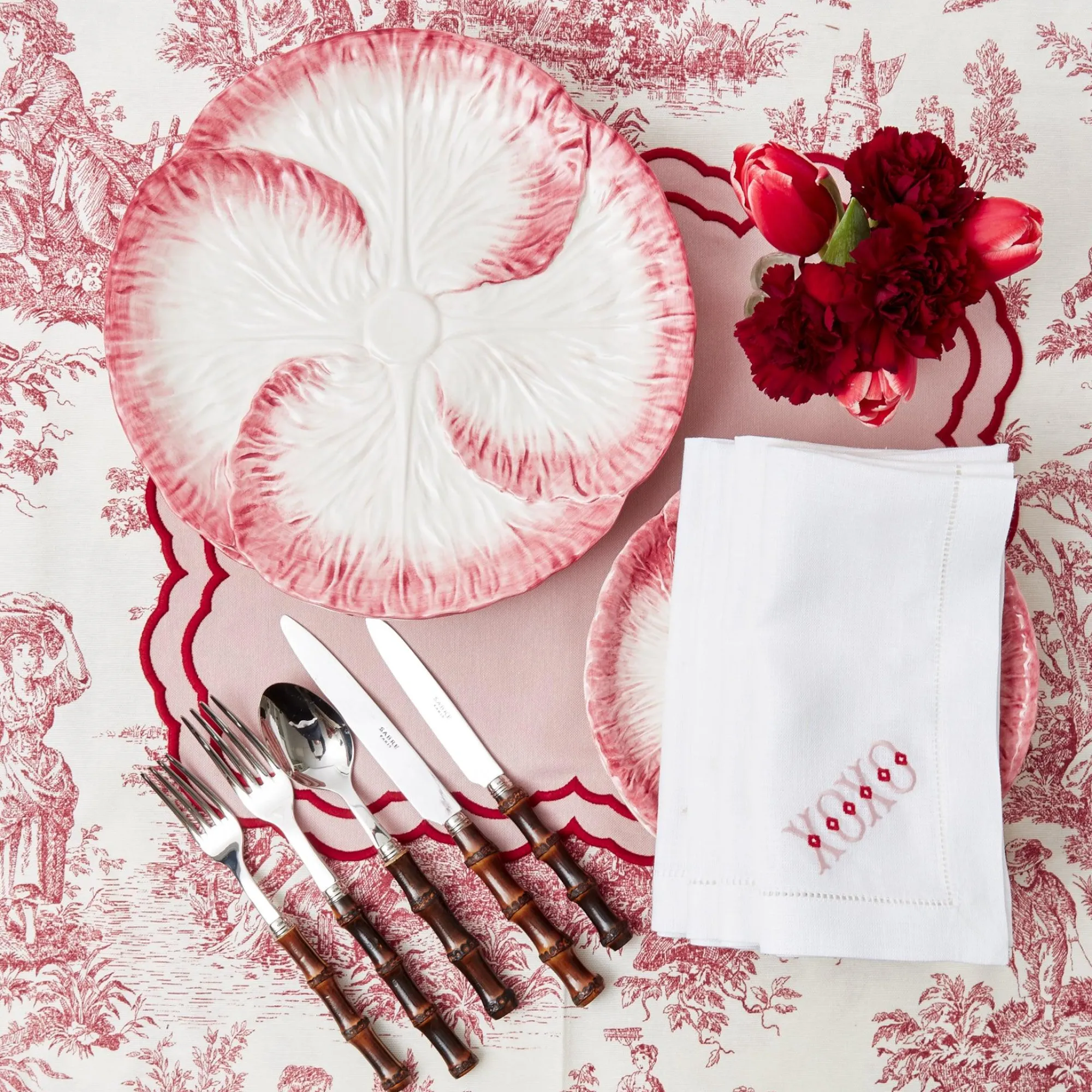 Pink Capri Lettuce Dinner Plate|Mrs. Alice Hot