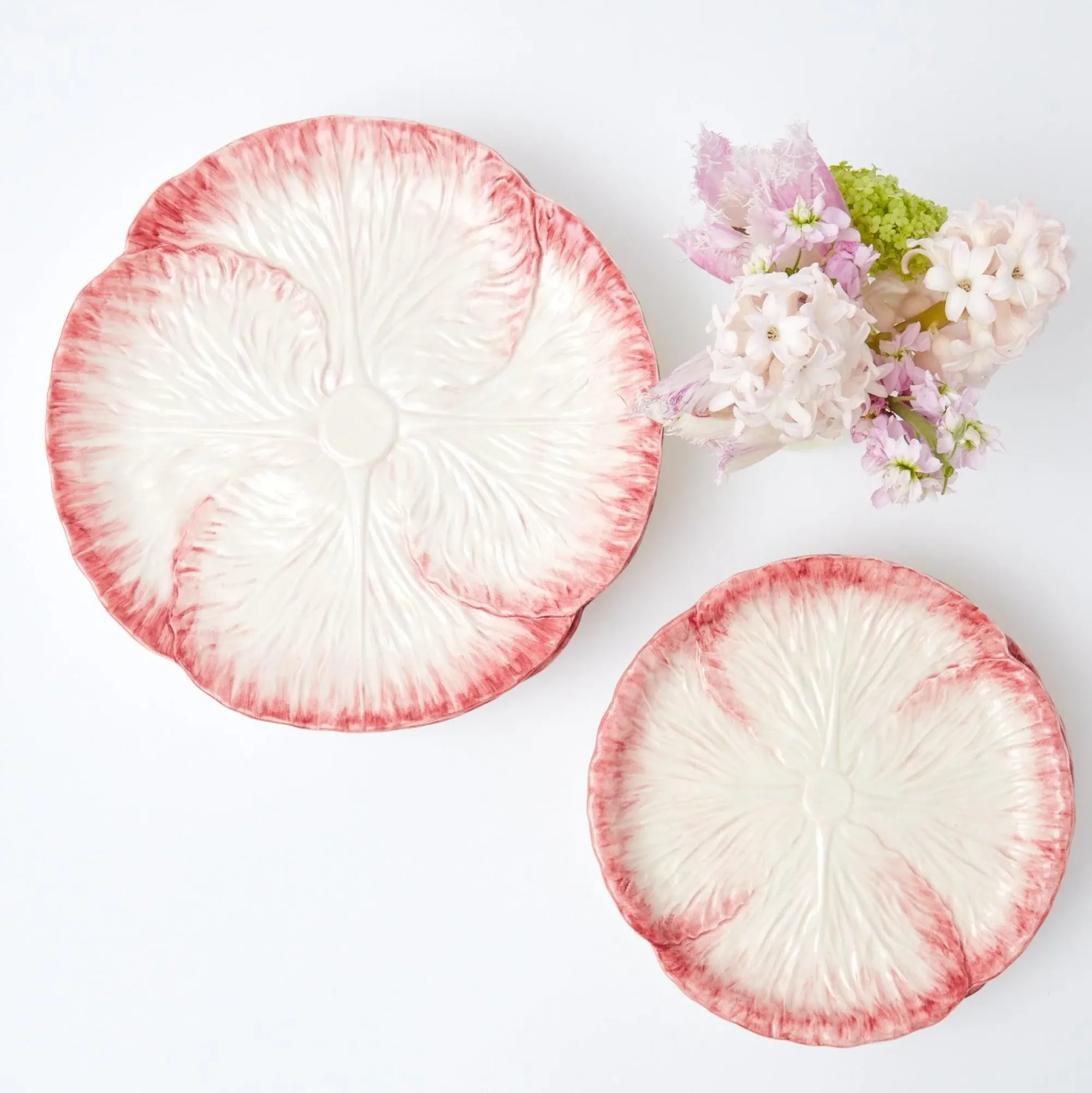 Pink Capri Lettuce Dinner Plate (Set Of 4)|Mrs. Alice Hot