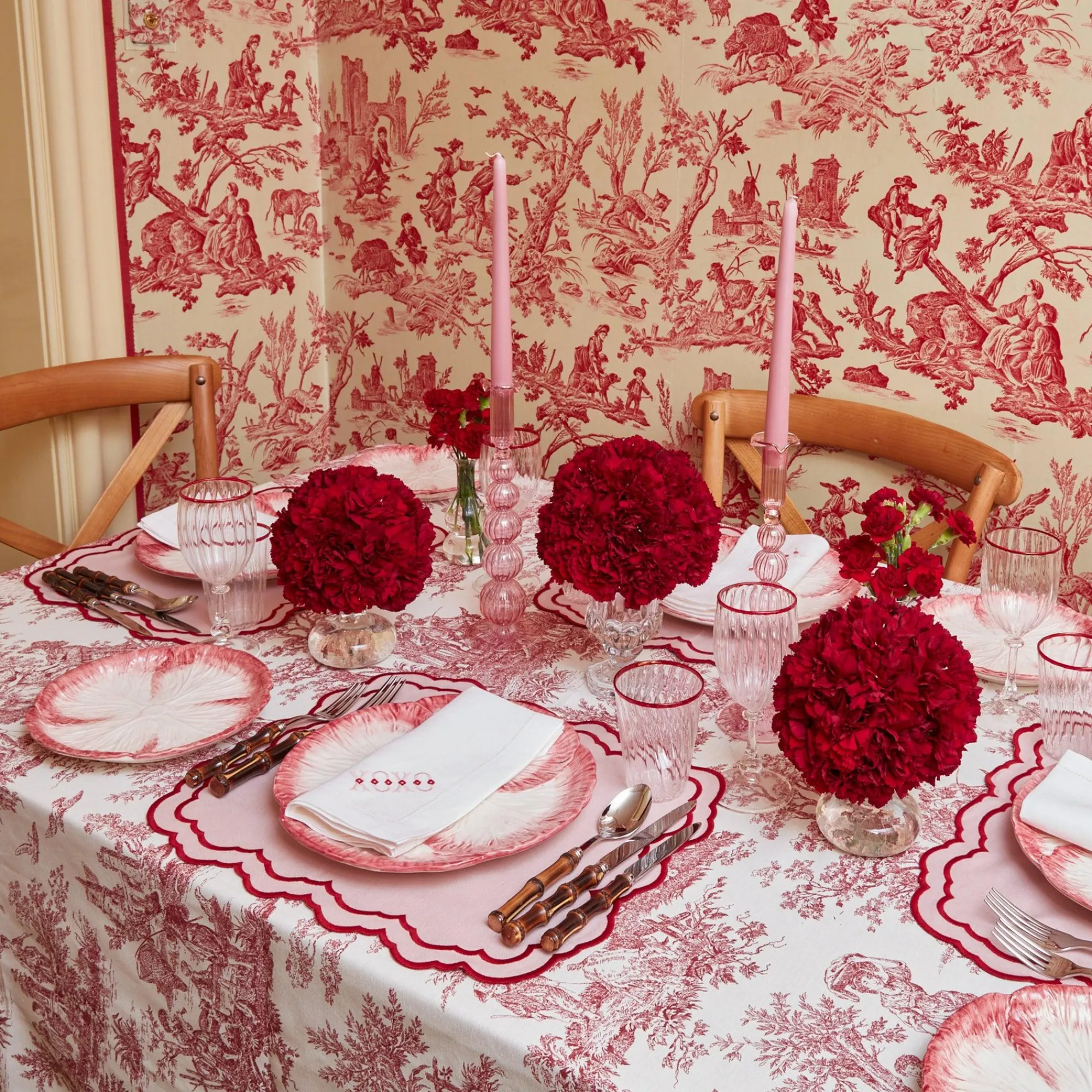 Pink Capri Lettuce Dinner Plate (Set Of 4)|Mrs. Alice Hot