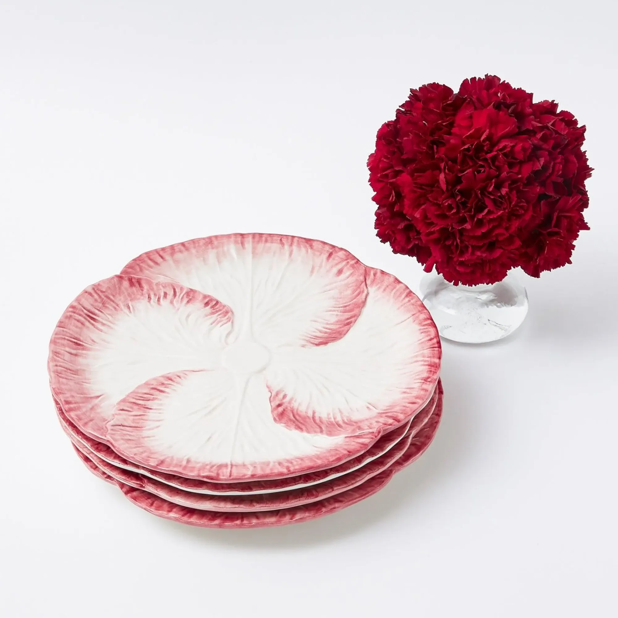 Pink Capri Lettuce Dinner Plate (Set Of 4)|Mrs. Alice Hot