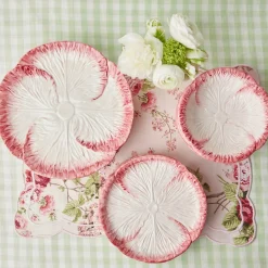Pink Capri Lettuce Dinner Plate (Set Of 4)|Mrs. Alice