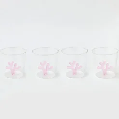 Pink Coral Glasses (Set Of 4)|Mrs. Alice Online