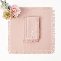 Pink Fringe Napkins (Set Of 4)|Mrs. Alice Online