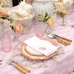 Pink Geometric Bamboo Dinner Plate (Set Of 4)|Mrs. Alice