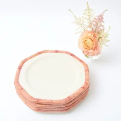 Pink Geometric Bamboo Dinner Plate (Set Of 4)|Mrs. Alice