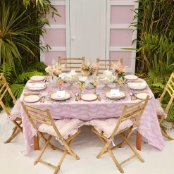 Pink Geometric Bamboo Starter Plate (Set Of 4)|Mrs. Alice Hot