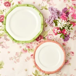 Pink Geometric Bamboo Starter Plate (Set Of 4)|Mrs. Alice Hot