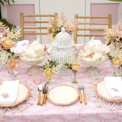 Pink Geometric Bamboo Starter Plate (Set Of 4)|Mrs. Alice Hot